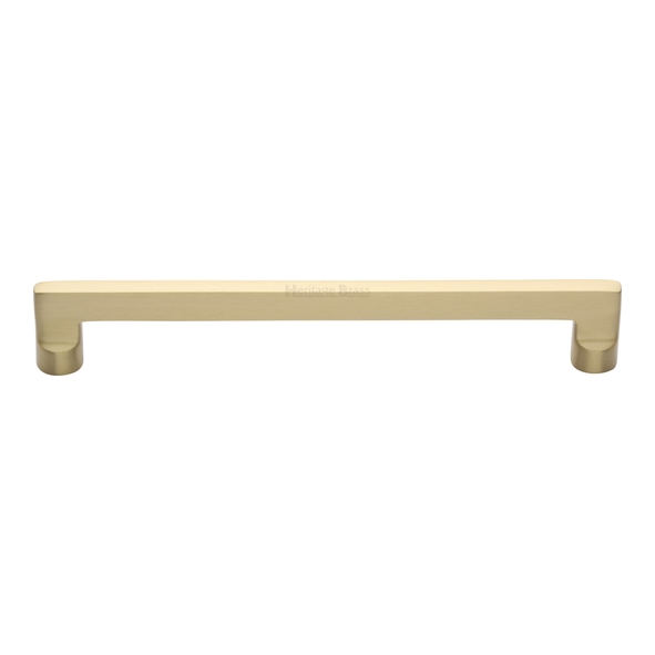 C0345 203-SB • 203 x 222 x 35mm • Satin Brass • Heritage Brass Trident Cabinet Pull Handle